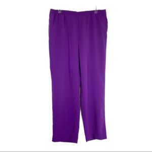 Draper’s & Damon’s Purple Matte Satiny Textured Pull On Pants